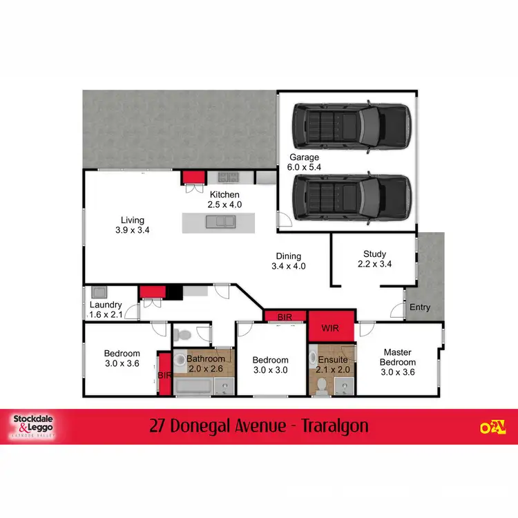 Floorplan of Homely house listing, 27 Donegal Avenue, Traralgon VIC 3844