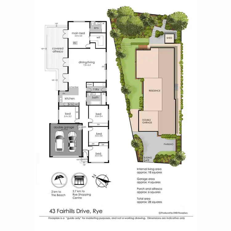 Floorplan of Homely house listing, 43 Fairhills Drive, Rye VIC 3941
