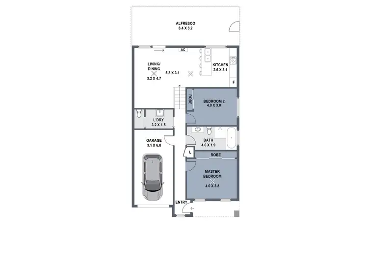 Floorplan of Homely apartment listing, 2/8 Merrivale Road, Mount Hutton NSW 2290