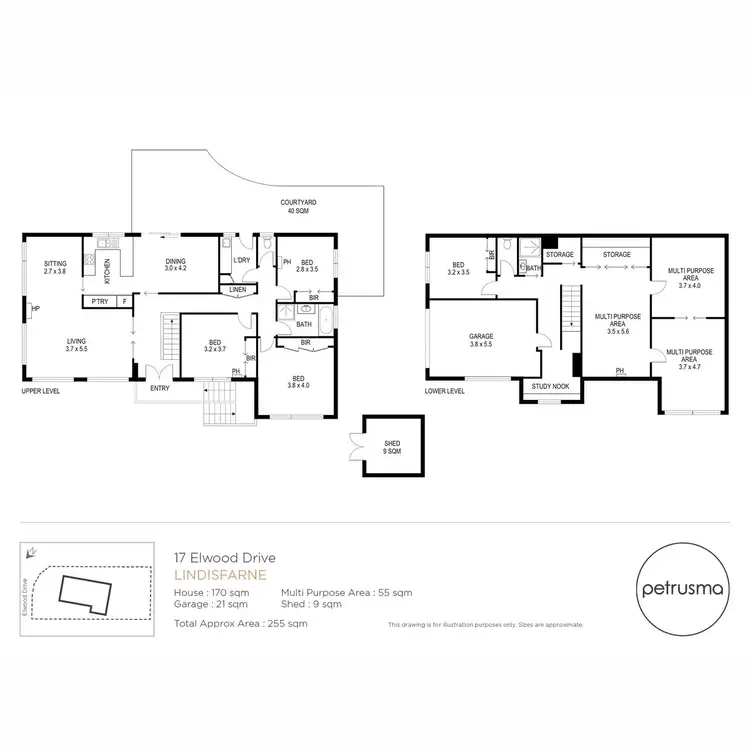 Floorplan of Homely house listing, 17 Elwood Drive, Lindisfarne TAS 7015