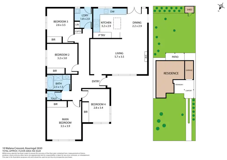 Floorplan of Homely house listing, 10 Walana Crescent, Kooringal NSW 2650