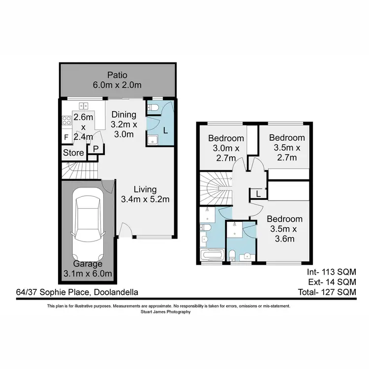 Floorplan of Homely townhouse listing, 62/37 Sophie Place, Doolandella QLD 4077