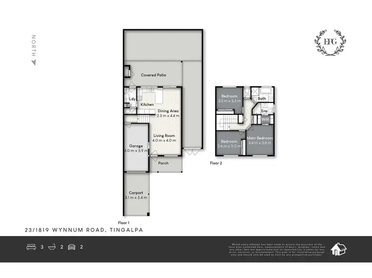 Floorplan of Homely townhouse listing, 23/1819 Wynnum Road, Tingalpa QLD 4173