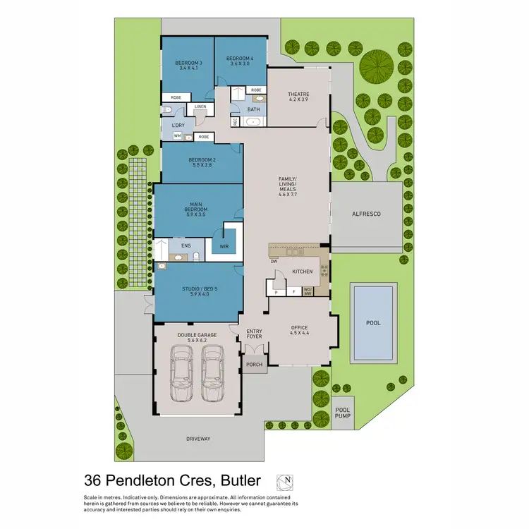 Floorplan of Homely house listing, 36 Pendleton Crescent, Butler WA 6036