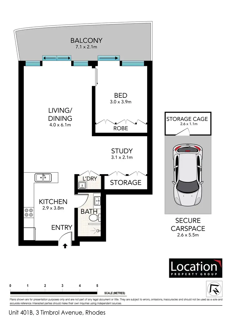 Floorplan of Homely apartment listing, 401/3 Timbrol Avenue, Rhodes NSW 2138