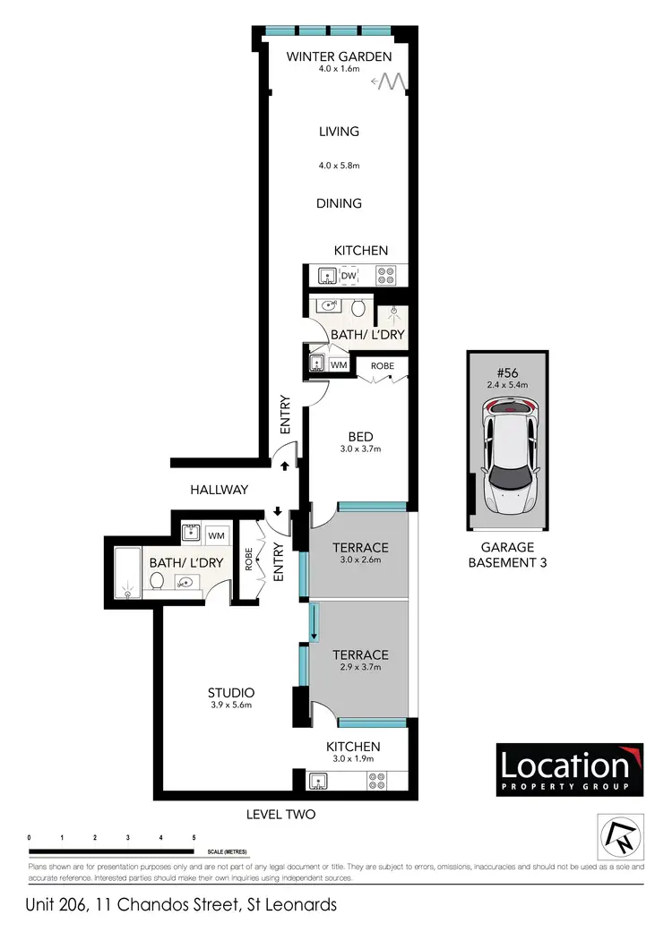 Floorplan of Homely apartment listing, 206/11 Chandos Street, St Leonards NSW 2065