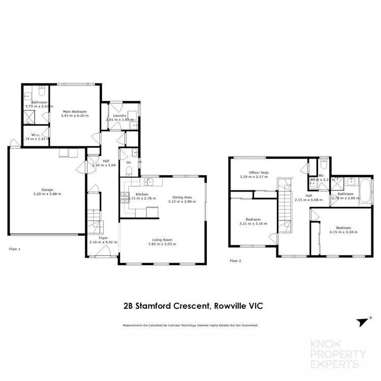 Floorplan of Homely house listing, 2B Stamford Crescent, Rowville VIC 3178