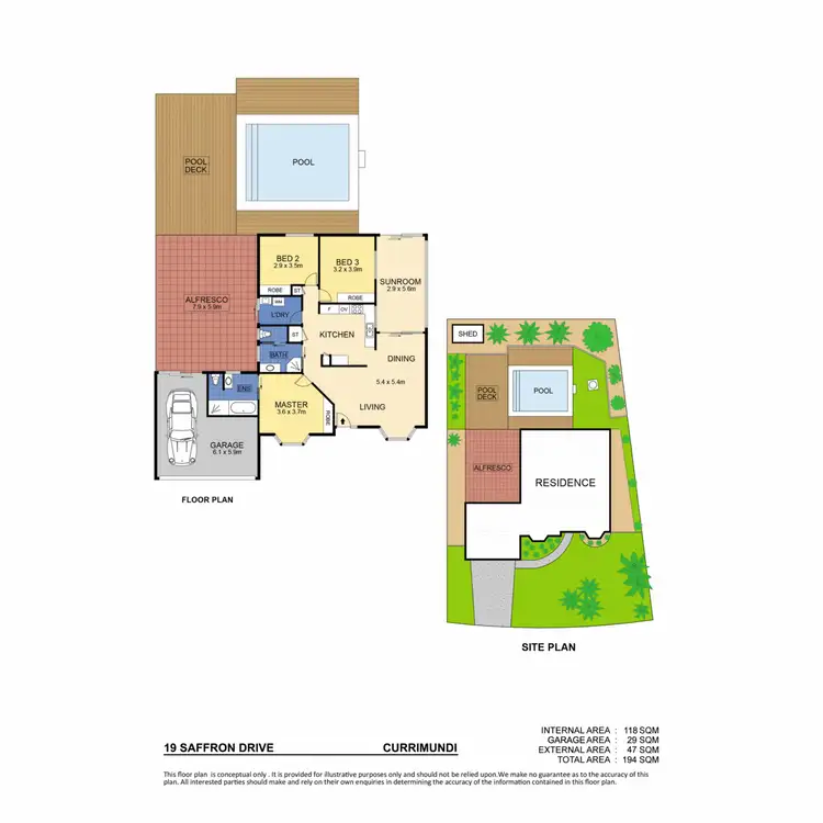 Floorplan of Homely house listing, 19 Saffron Drive, Currimundi QLD 4551