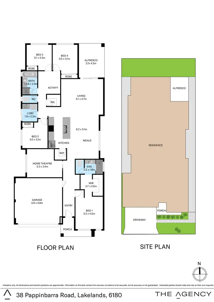 Floorplan of Homely house listing, 38 Pappinbarra Road, Lakelands WA 6180