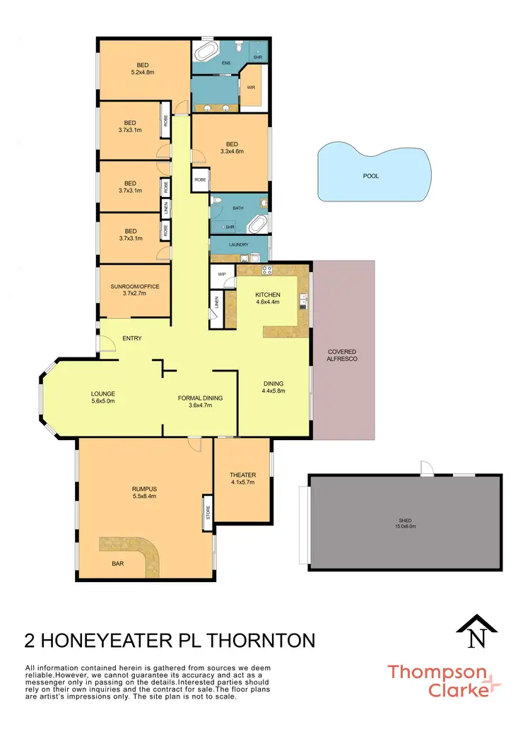 Floorplan of Homely house listing, 2 Honeyeater Place, Thornton NSW 2322