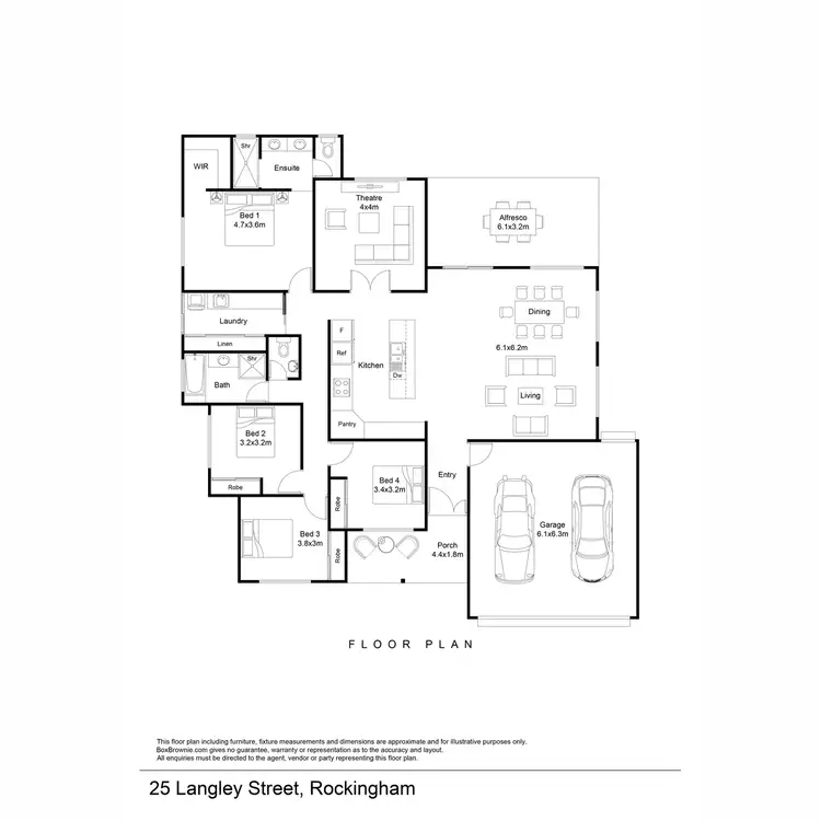 Floorplan of Homely house listing, 25 Langley Street, Rockingham WA 6168