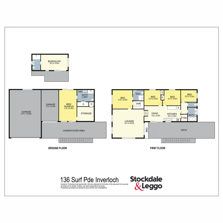 Floorplan of Homely house listing, 136 Surf Parade, Inverloch VIC 3996