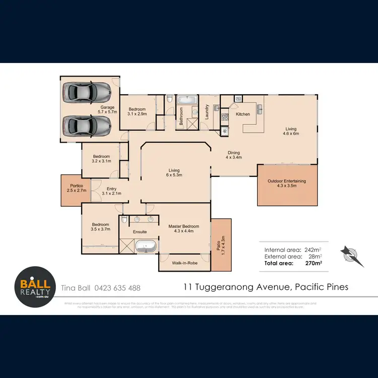 Floorplan of Homely house listing, 11 Tuggeranong Avenue, Pacific Pines QLD 4211