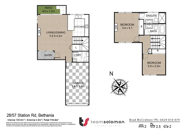 Floorplan of Homely townhouse listing, 28/57 Station Road, Bethania QLD 4205
