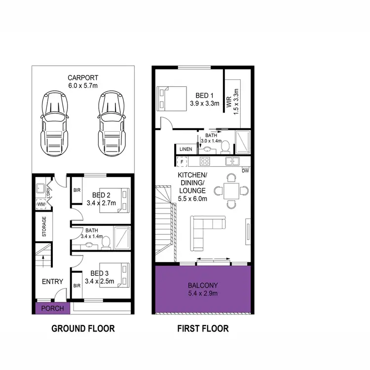 Floorplan of Homely townhouse listing, 22/51 Grundy Road, Lightsview SA 5085