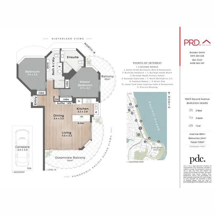 Floorplan of Homely unit listing, 10A/3 Second Avenue, Burleigh Heads QLD 4220