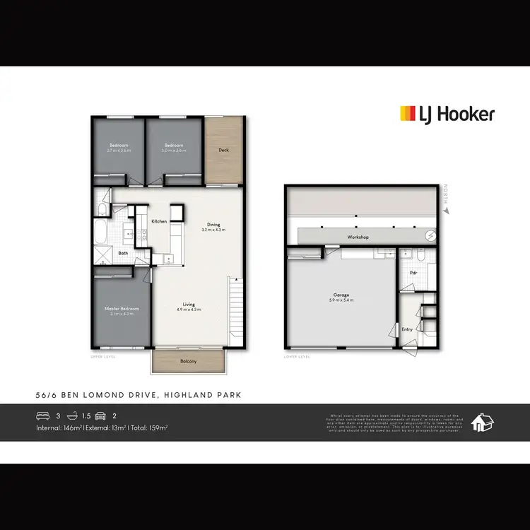 Floorplan of Homely townhouse listing, 56/6-20 Ben Lomond Drive, Highland Park QLD 4211