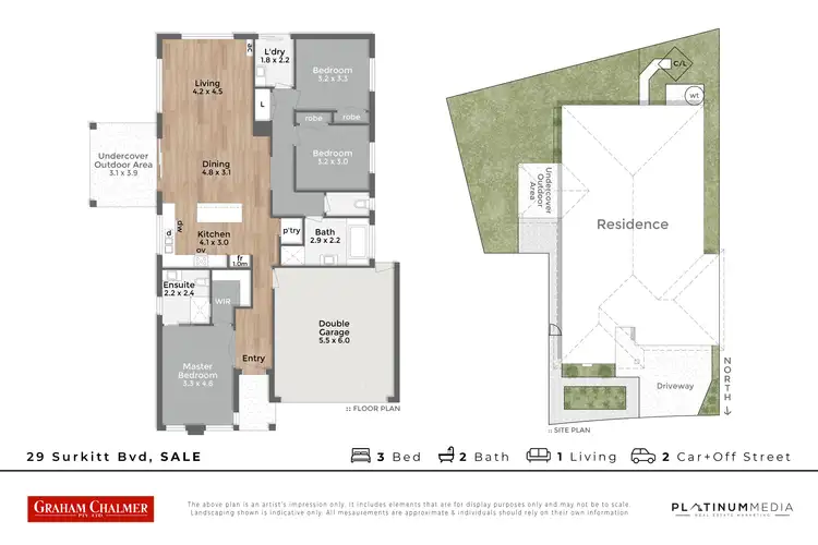 Floorplan of Homely house listing, 29 Surkitt Boulevard, Sale VIC 3850