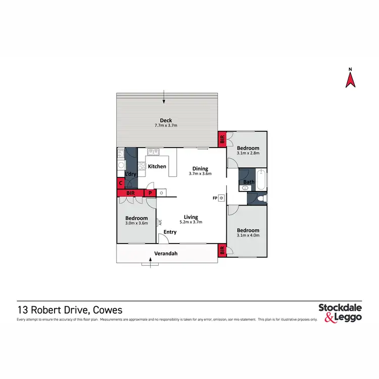 Floorplan of Homely house listing, 13 Robert Drive, Cowes VIC 3922