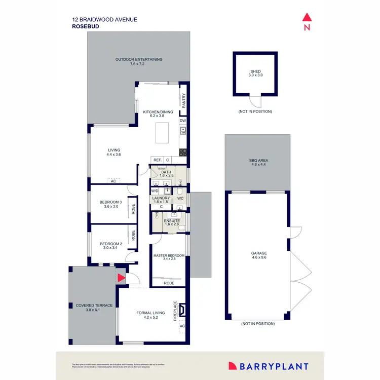 Floorplan of Homely house listing, 12 Braidwood Avenue, Rosebud VIC 3939