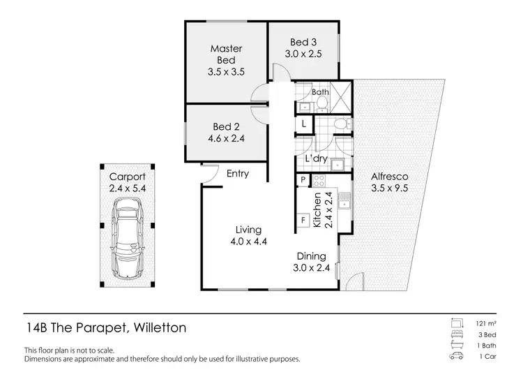 Floorplan of Homely house listing, 14B The Parapet, Willetton WA 6155