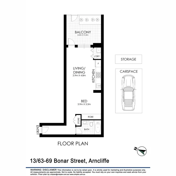 Floorplan of Homely apartment listing, 13/63-69 Bonar Street, Arncliffe NSW 2205