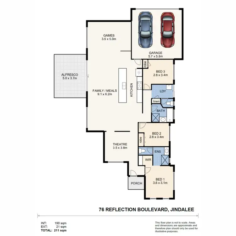 Floorplan of Homely house listing, 76 Reflection Boulevard, Jindalee WA 6036