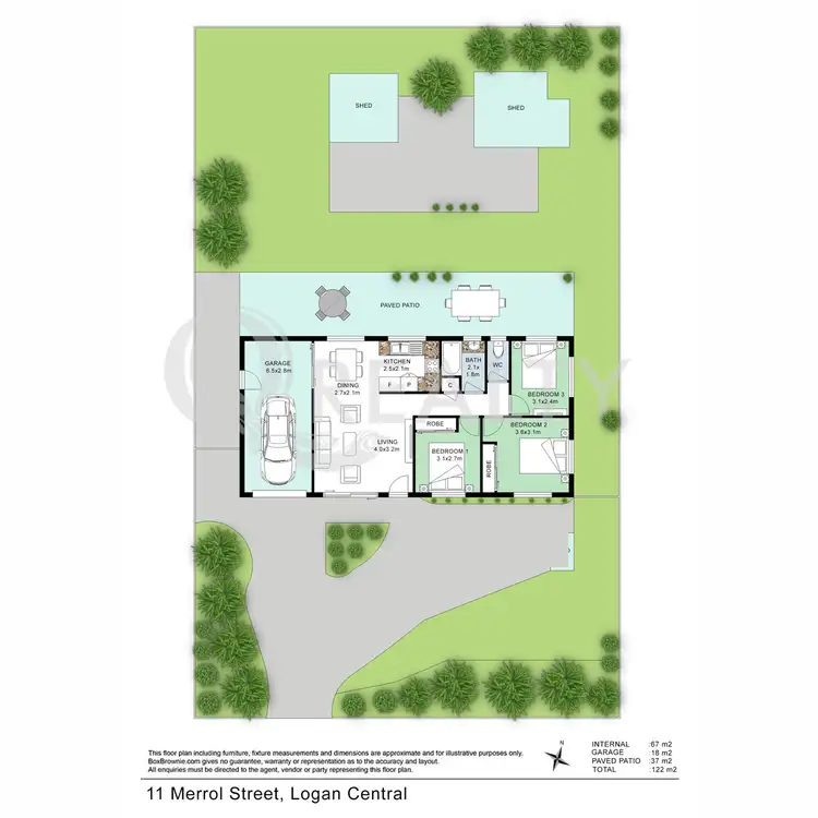 Floorplan of Homely house listing, 11 Merrol Street, Logan Central QLD 4114
