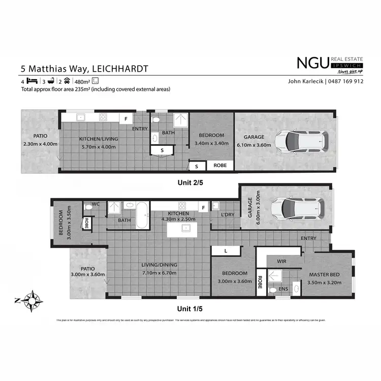 Floorplan of Homely semi-detached listing, 5 Matthias Way, Leichhardt QLD 4305