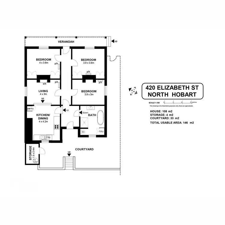 Floorplan of Homely house listing, 420 Elizabeth Street, North Hobart TAS 7000