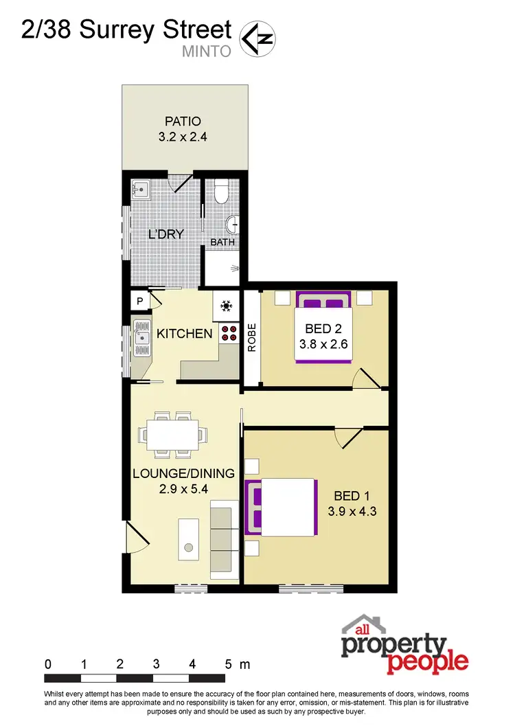 Floorplan of Homely house listing, 2/36-38 Surrey Street, Minto NSW 2566