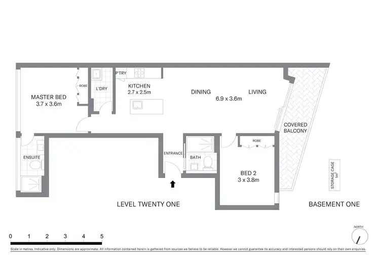 Floorplan of Homely apartment listing, 2102/11 Alberta Street, Sydney NSW 2000