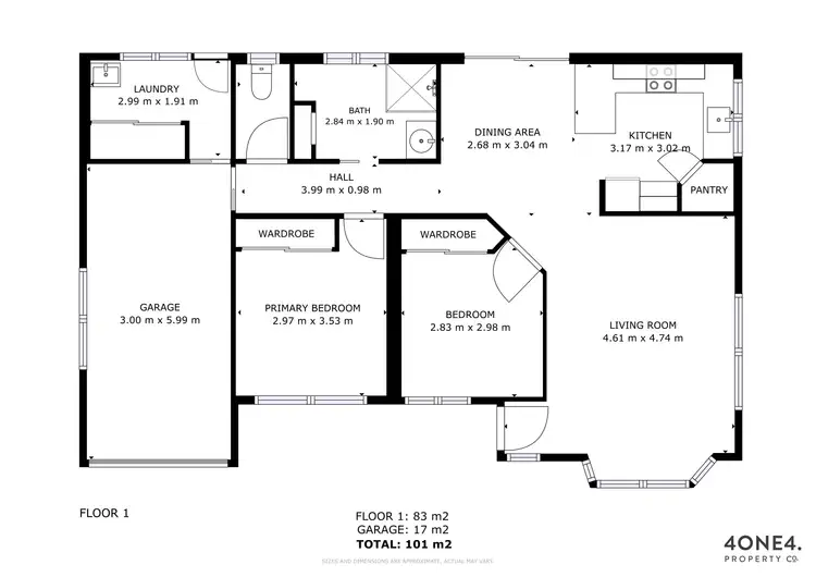 Floorplan of Homely unit listing, 2/378 Brooker Highway, Moonah TAS 7009