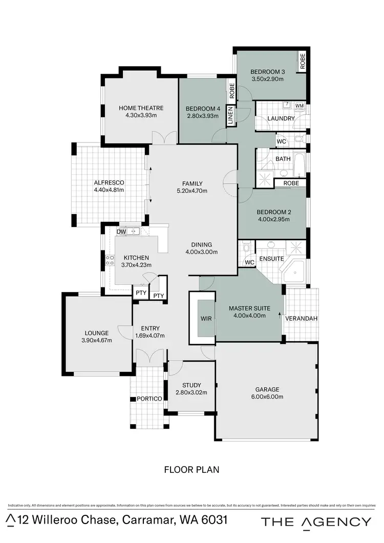 Floorplan of Homely house listing, 12 Willeroo Chase, Carramar WA 6031