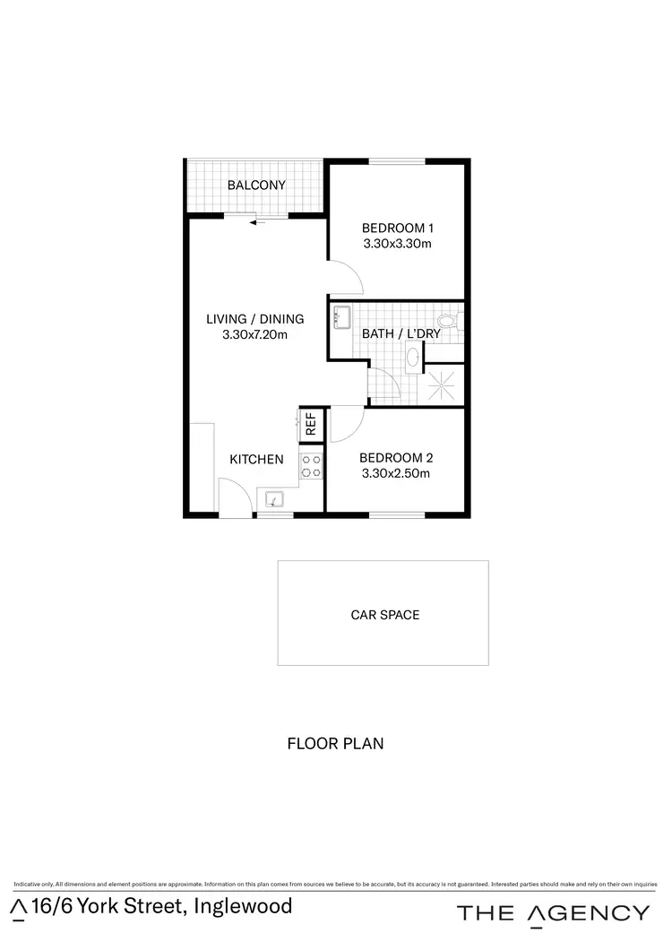 Floorplan of Homely apartment listing, 16/6 York Street, Inglewood WA 6052