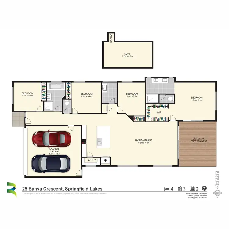 Floorplan of Homely house listing, 25 Banya Crescent, Springfield Lakes QLD 4300