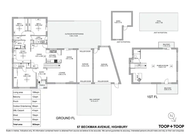 Floorplan of Homely house listing, 57 Beckman Avenue, Highbury SA 5089