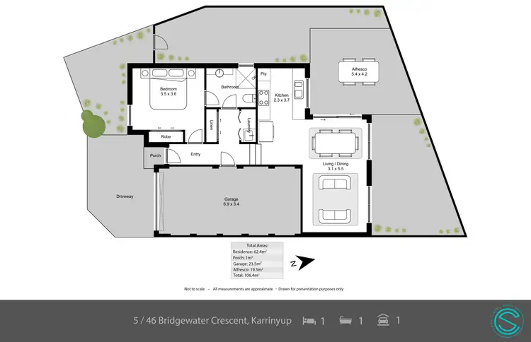Floorplan of Homely house listing, 5/46 Bridgewater Crescent, Karrinyup WA 6018