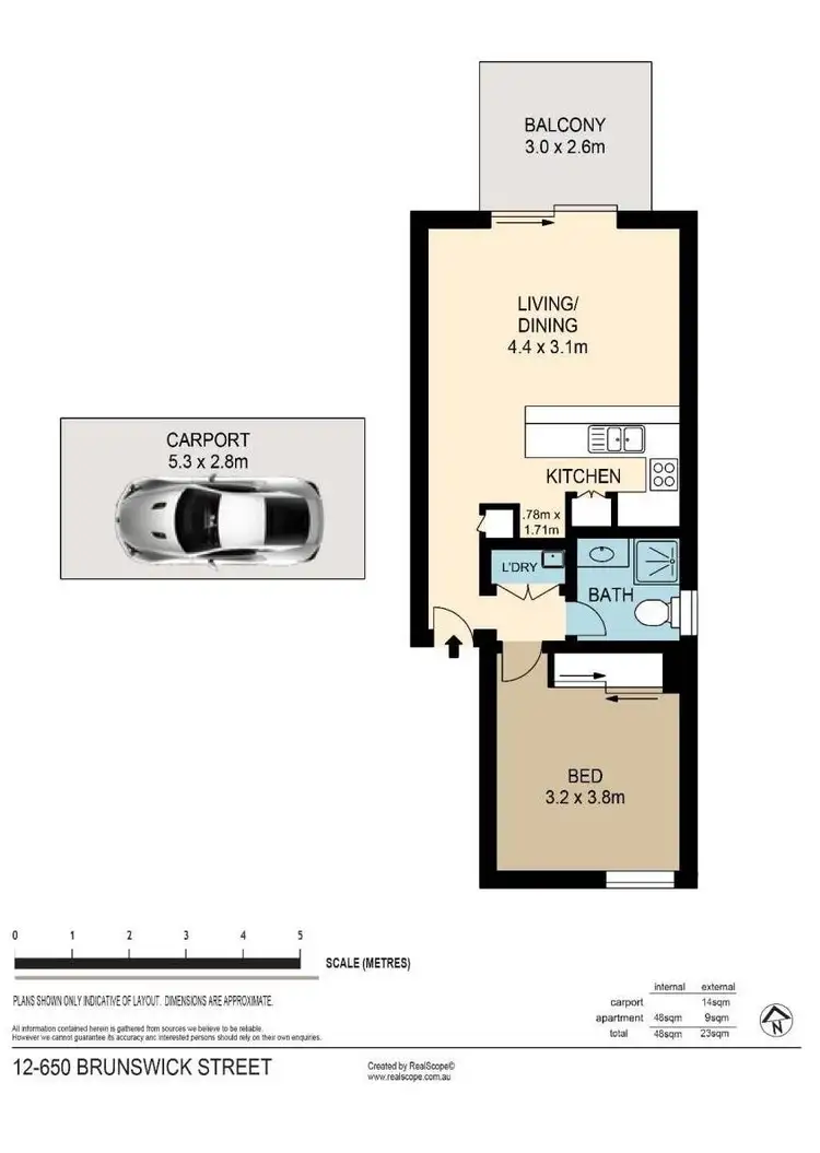 Floorplan of Homely apartment listing, 12/650 Brunswick Street, New Farm QLD 4005