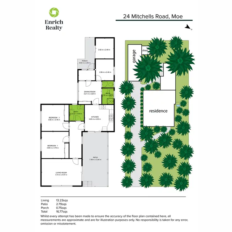 Floorplan of Homely house listing, 24 Mitchells Road, Moe VIC 3825