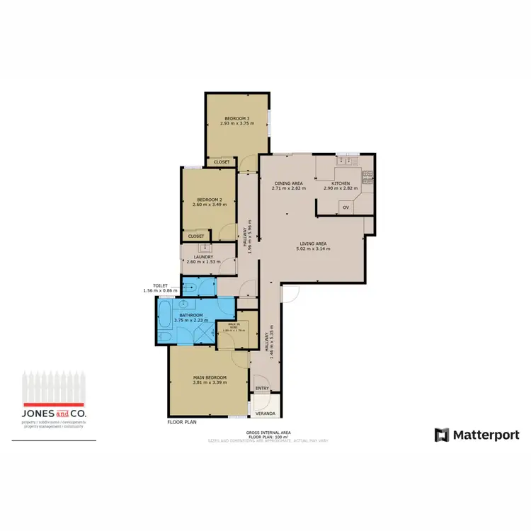 Floorplan of Homely townhouse listing, 4/55 Bramwell Road, Noranda WA 6062