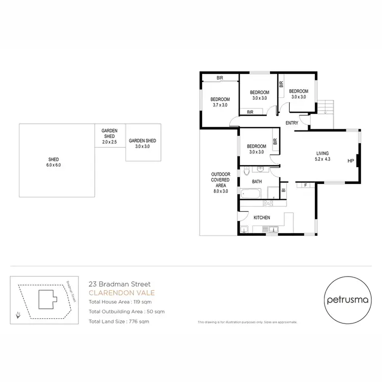 Floorplan of Homely house listing, 23 Bradman Street, Clarendon Vale TAS 7019