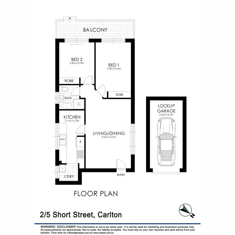 Floorplan of Homely apartment listing, 2/5 Short Street, Carlton NSW 2218