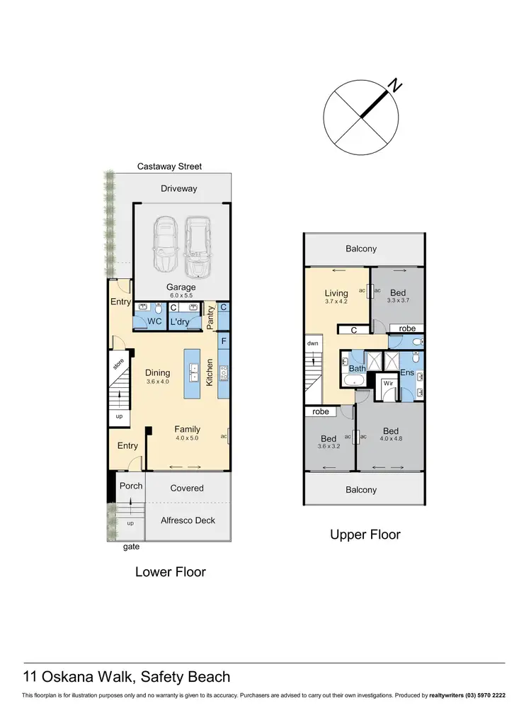 Floorplan of Homely house listing, 11 Oskana Walk, Safety Beach VIC 3936