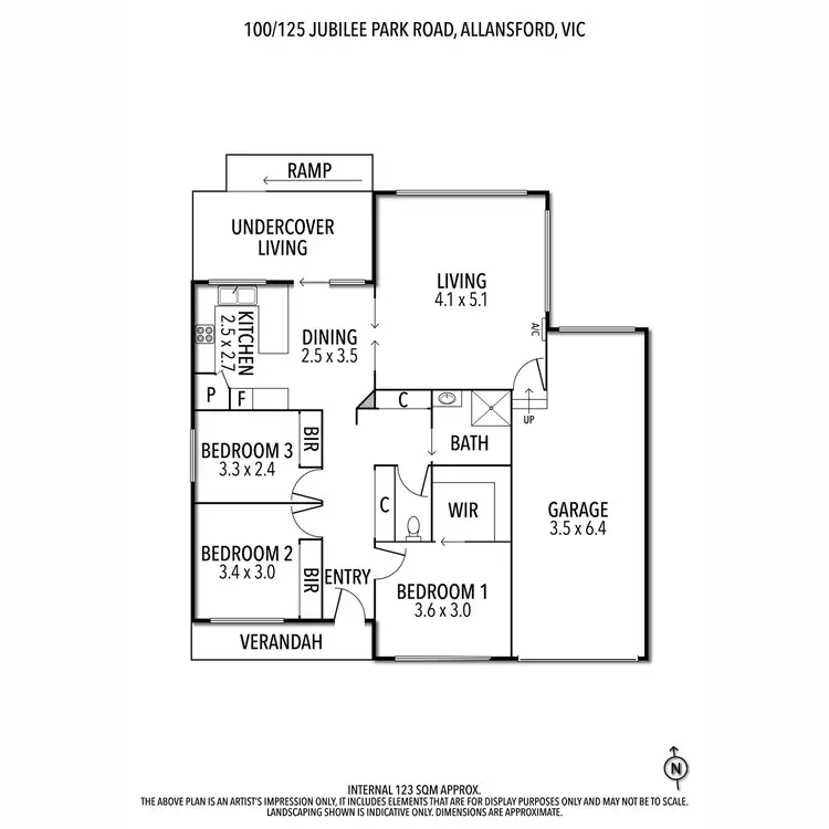 Floorplan of Homely house listing, 100/125 Jubilee Park Road, Warrnambool VIC 3280