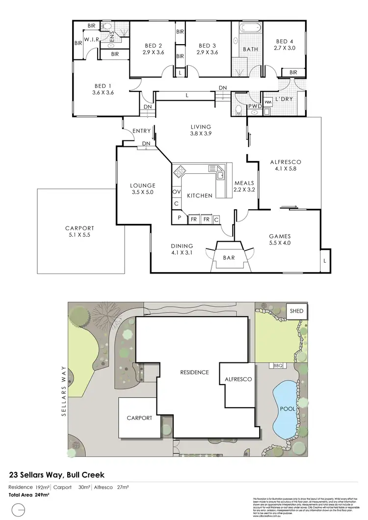 Floorplan of Homely house listing, 23 Sellars Way, Bull Creek WA 6149