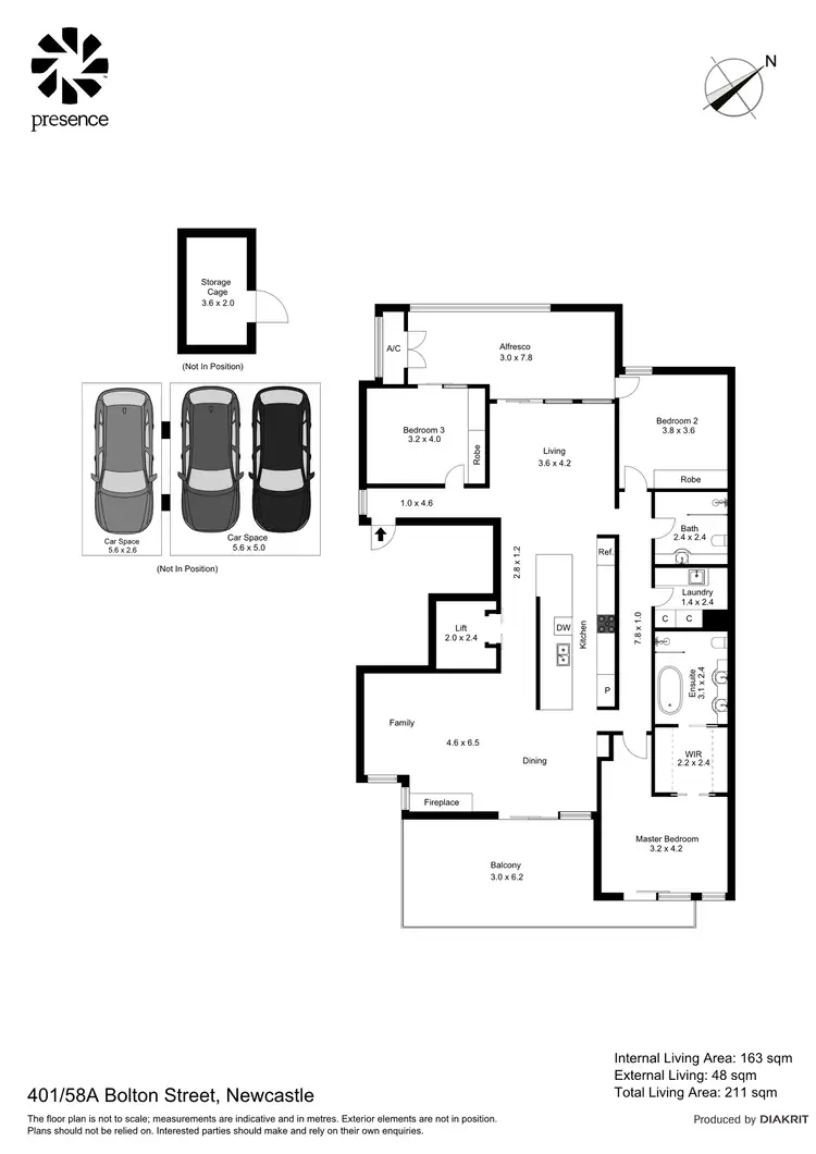 Floorplan of Homely unit listing, 401/58A Bolton Street, Newcastle NSW 2300