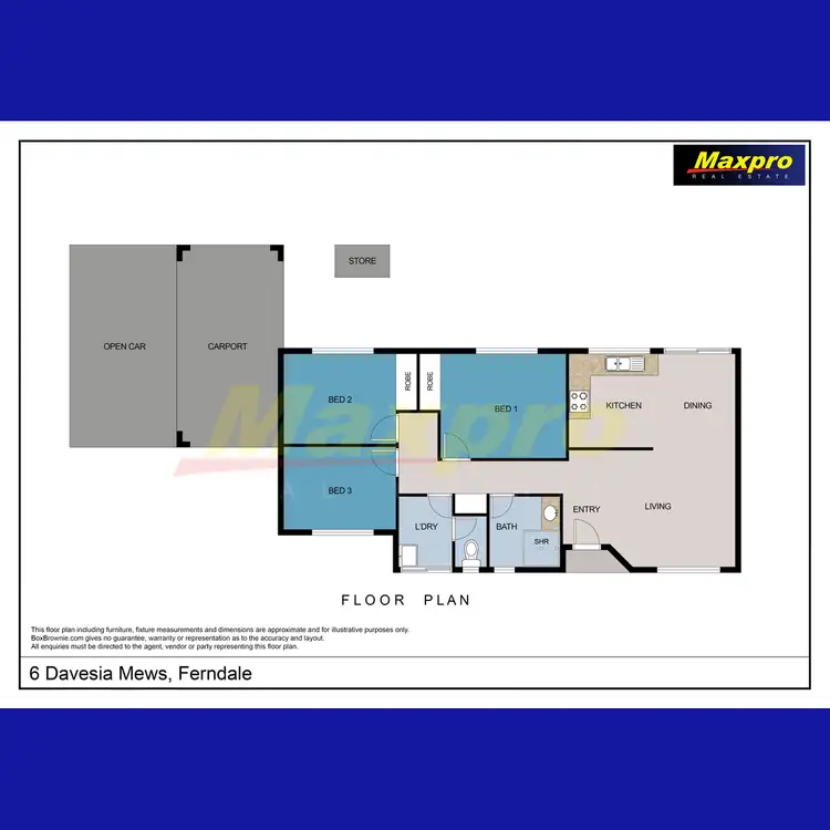 Floorplan of Homely villa listing, 6 Davesia Mews, Ferndale WA 6148