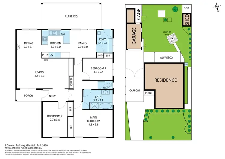 Floorplan of Homely house listing, 8 Dalman Parkway, Glenfield Park NSW 2650