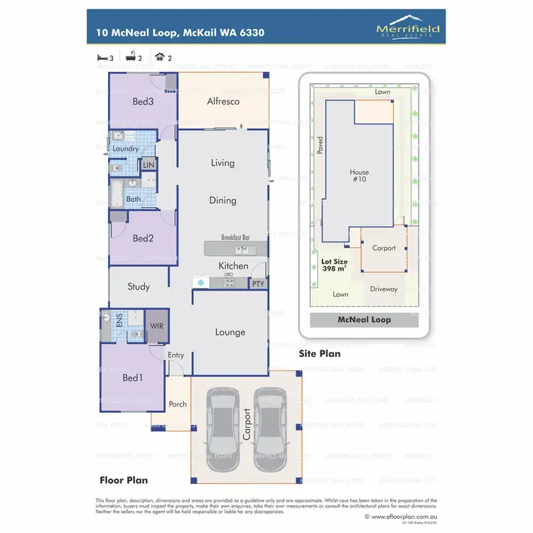 Floorplan of Homely house listing, 10 McNeal Loop, Mckail WA 6330